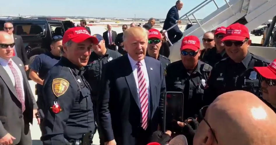 On-Duty Texas Police Officers Wore Pro-Trump Hats.