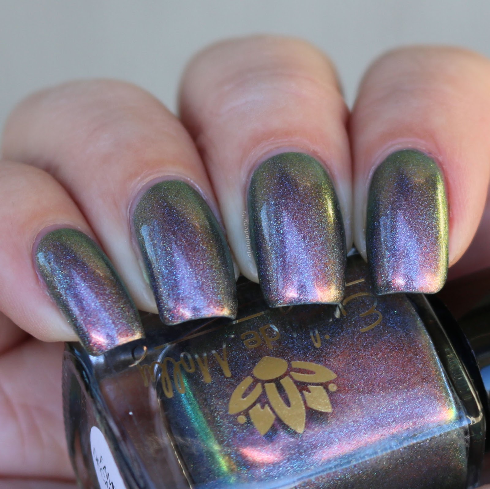Emily de Molly Fame And Decadence swatched by Olivia Jade Nails