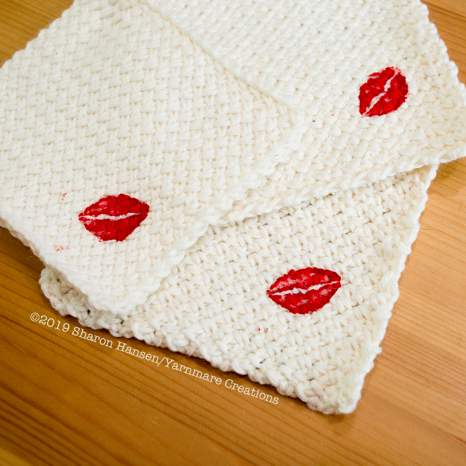 Rubber Stamped Drink Napkins