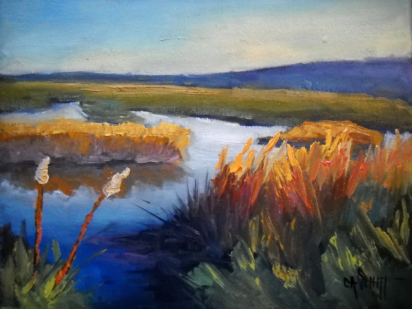 Contemporary Artists of North Carolina Marsh Landscape Painting, Daily
