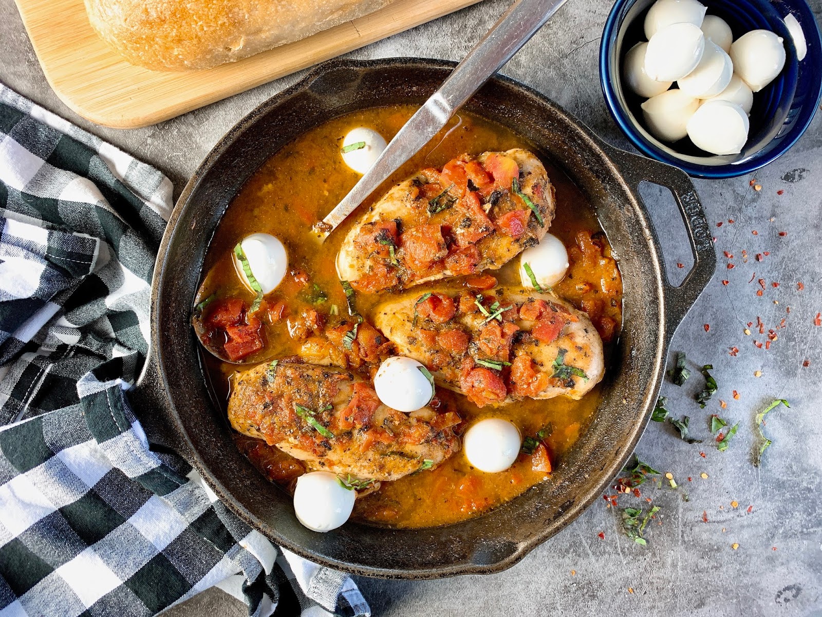 Caprese Chicken with FireRoasted Tomatoes