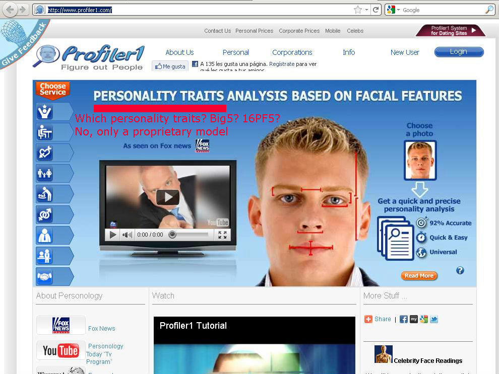 personality profiling online dating