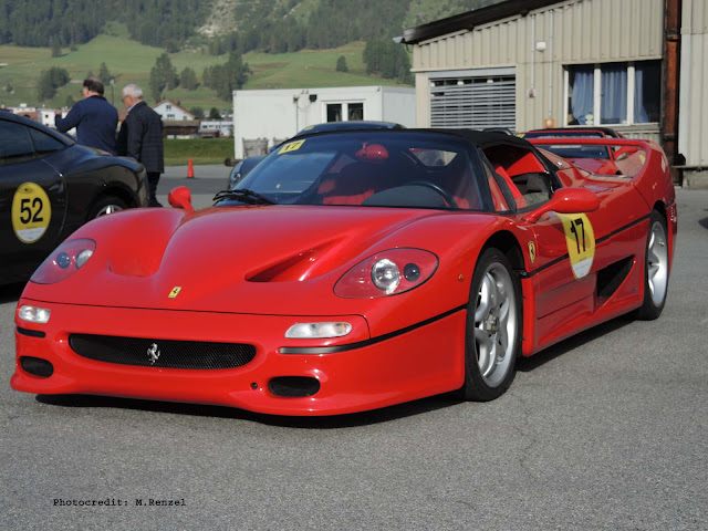 Roter Ferrari F50, Flugplatz Samedan, Passione Tribute 