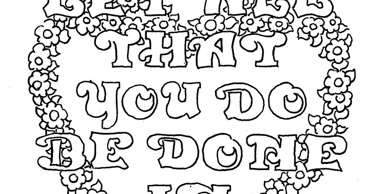 Coloring Pages for Kids by Mr. Adron: Do Everything In Love,1
