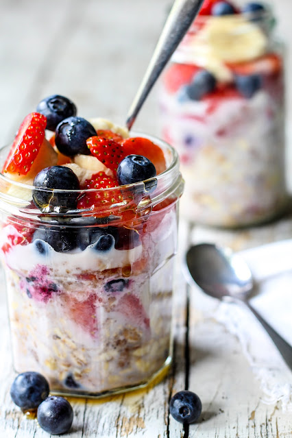 The Spoon and Whisk: Berry Muesli Overnight Oat Jars