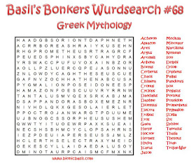 Brain Training with Professor Basil  #68 Greek Mythology Wurdsearch Gemstones @BionicBasil® Downloadable Puzzle