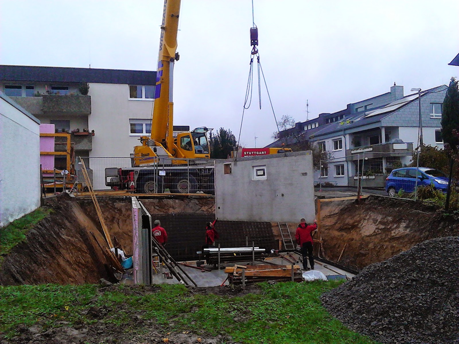 Hausbau mit Fertighaus Weiss - Bautagebuch: Kellerbau