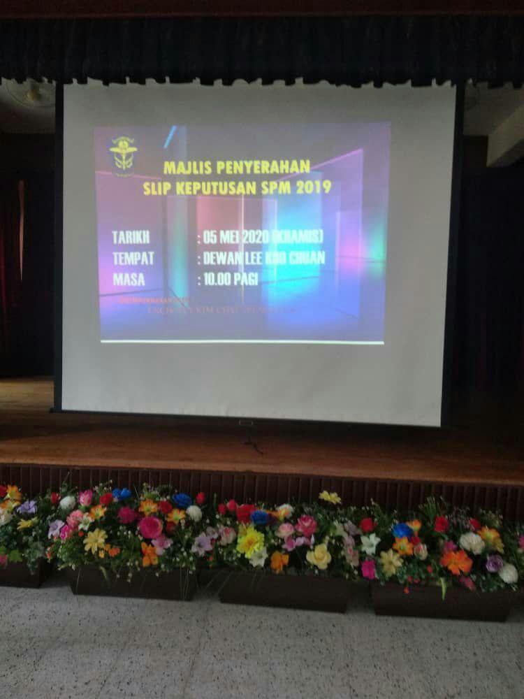 SMK (P) METHODIST MELAKA Majlis Penyerahan Slip Keputusan SPM 2019
