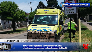 ARAUCANIA: Antisociales apedrean ambulancia del SAMU y lesionan a paramédico en la ruta Angol-Collipulli  