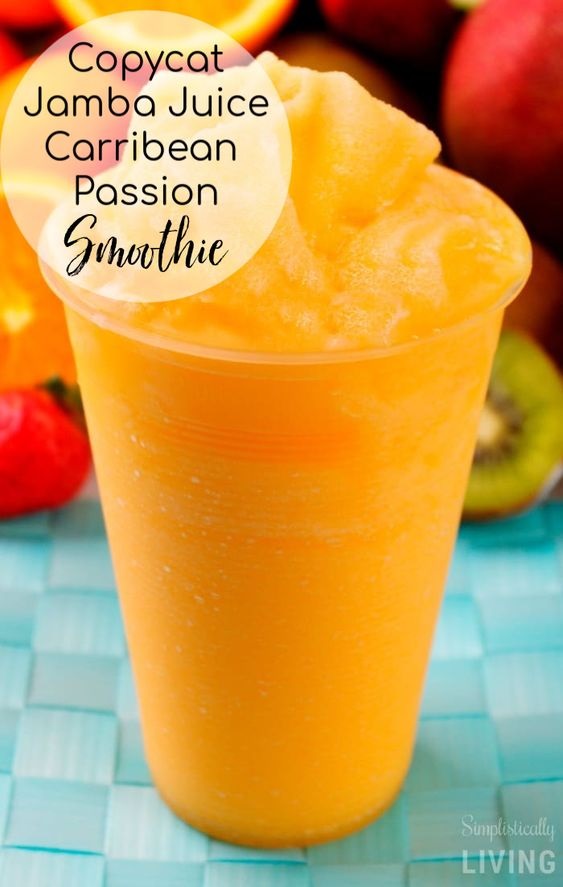 Copycat Jamba Juice Caribbean Passion Smoothie JIMMYSBOOK