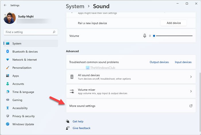 Cómo abrir el antiguo panel de configuración de sonido en Windows 11