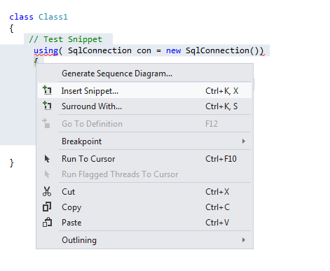 Development Emergency: How to Create Code Snippet Using VS2012?