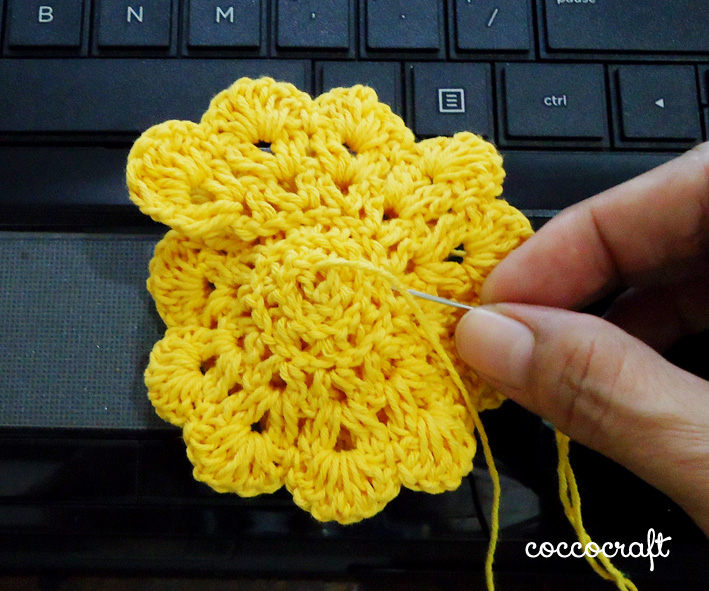 Cara Merajut Bunga / Pola Crochet Bunga Puff Stitch Cara Membuat Cara