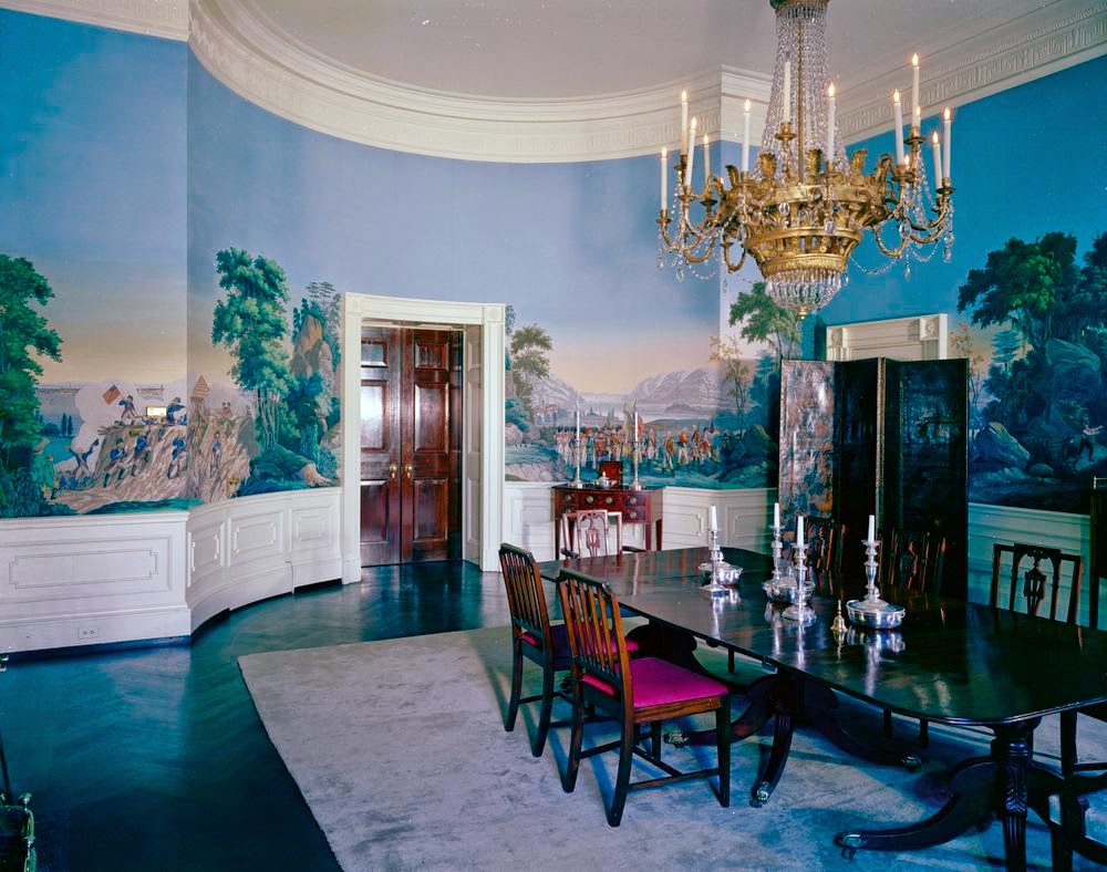 View Of President John F Kennedy S Rooms White House In 1962 View Of The President S Dining Room Residence White House Washington D C