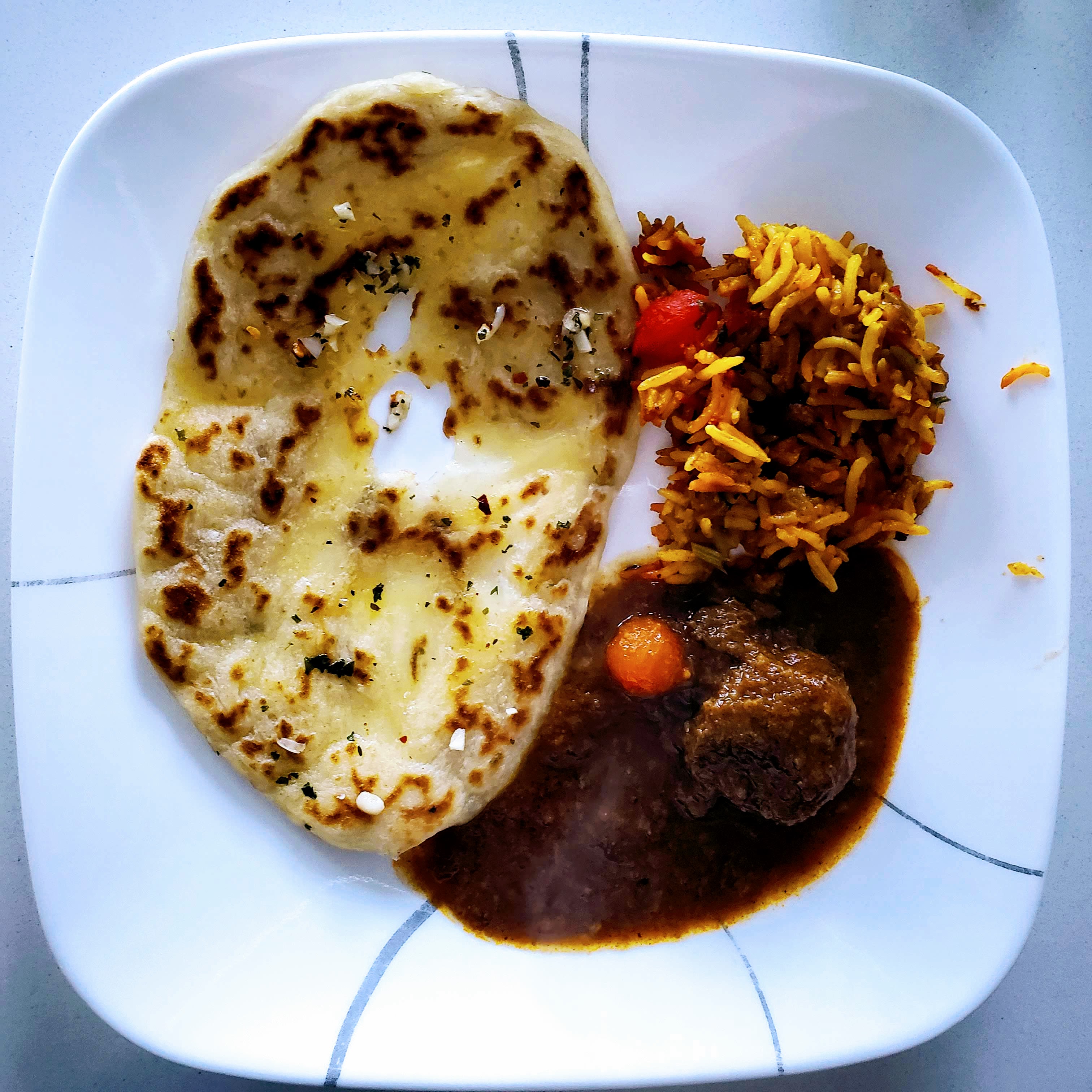 Panfried garlic butter bread