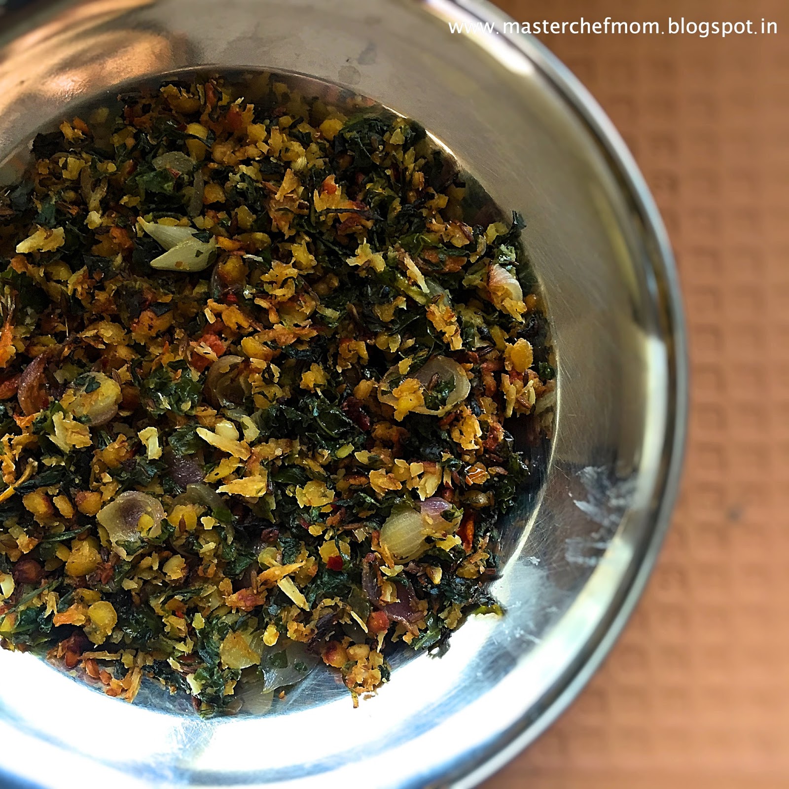 MASTERCHEFMOM Radish Greens Poriyal South Indian Style Radish Greens