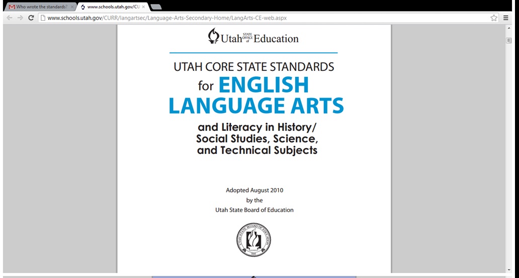 Common Core Facts What does common standards mean?