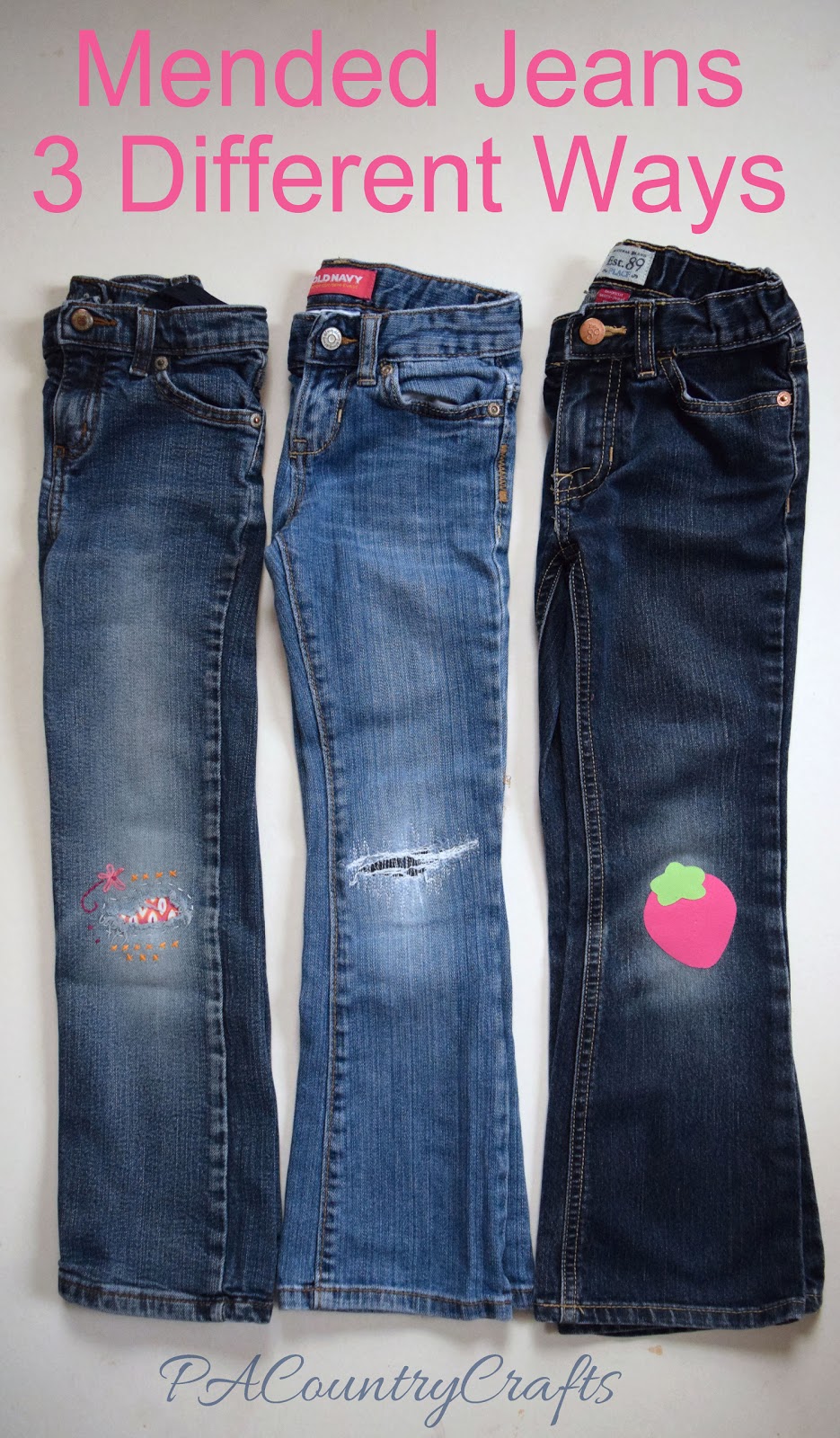PACountryCrafts Mend Holes in Jeans 3 Different Ways