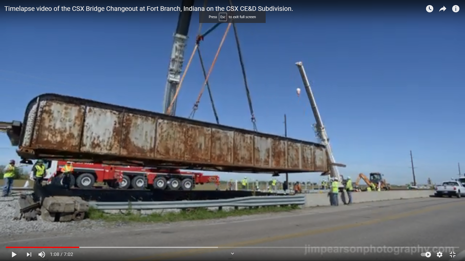 Industrial History: Timelapse Video of Replacing a CSX/C&EI Bridge