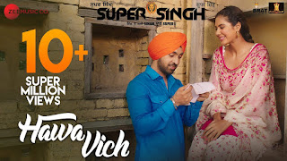 Hawa Vich Lyrics in Hindi from Super Singh