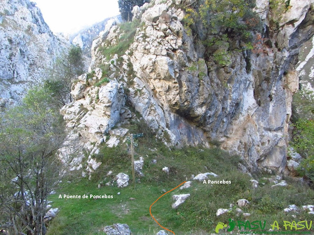 Cruce a Poncebos y Puente de Poncebos