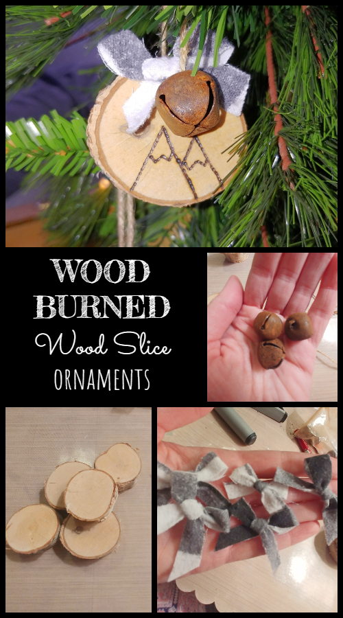 Wood Burned Wood Slice Ornaments