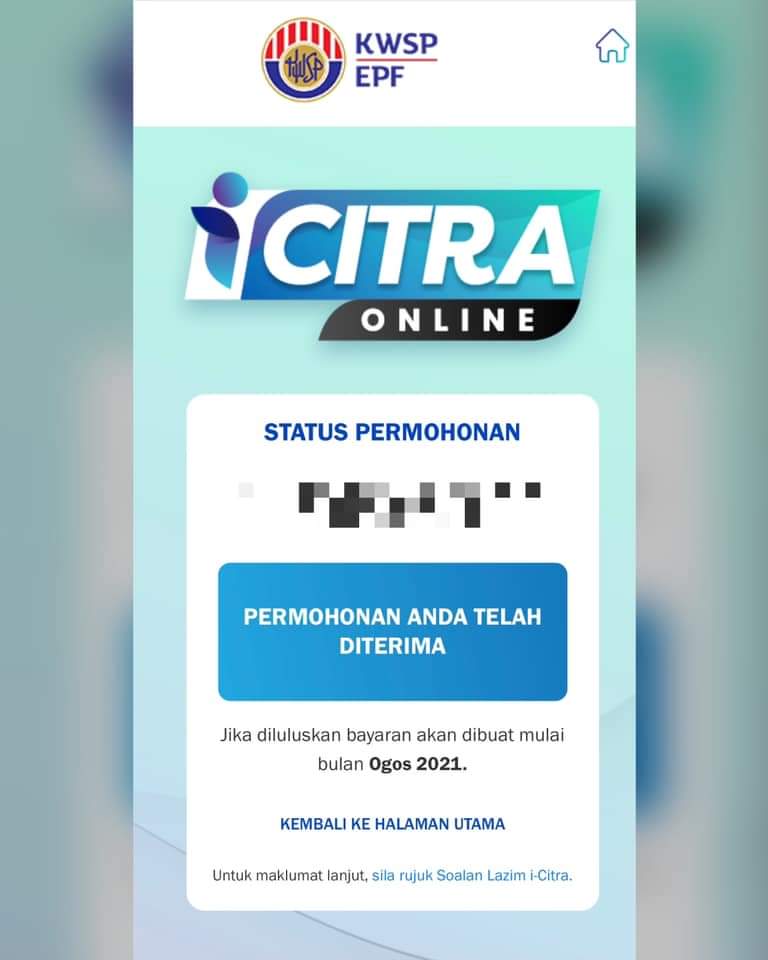 Semakan kelulusan citra i Semak Status