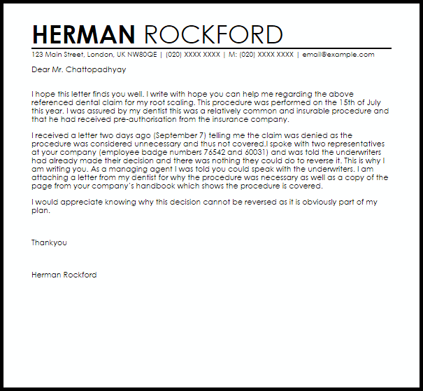 Sample Insurance Appeal Letter Thankyou Letter