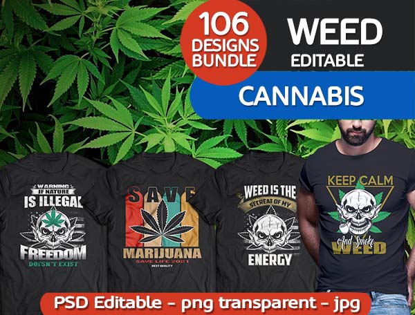 weed tshirt design bundle