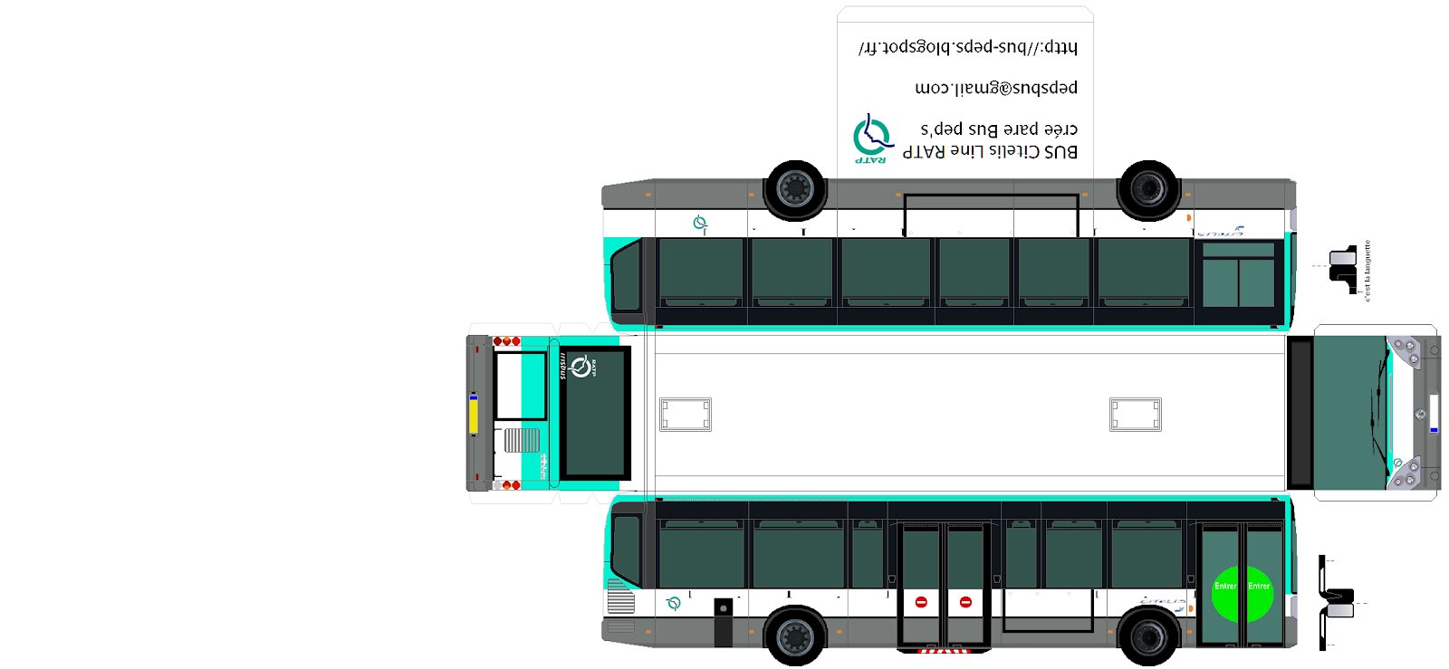 Maquette papier 47: Bus RATP