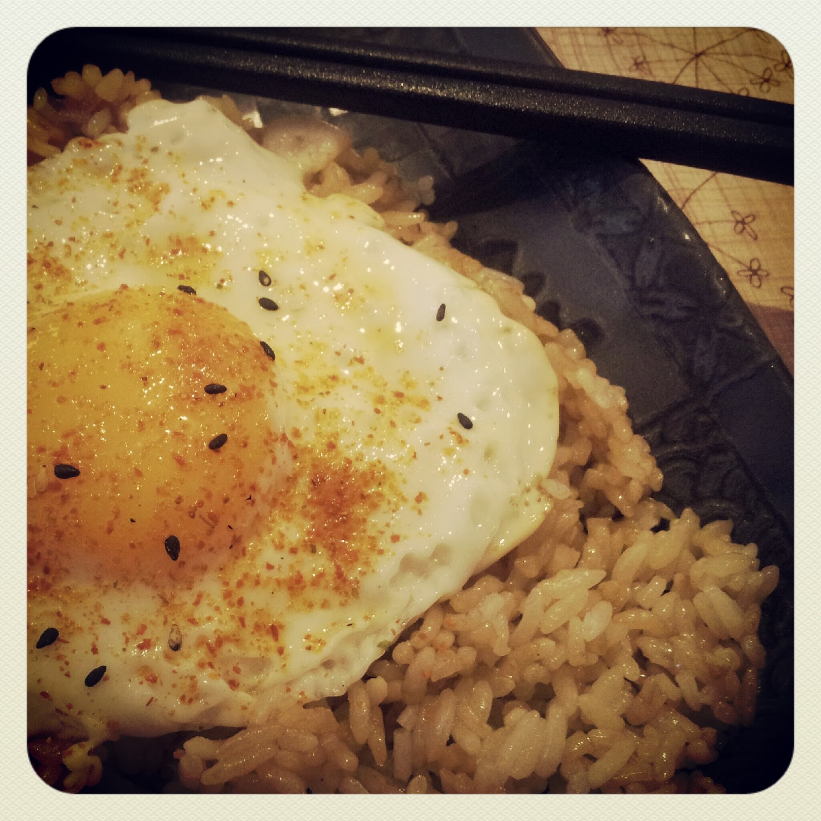 Fiona's Japanese Cooking GARLIC FRIED RICE TOPPED WITH A FRIED EGG