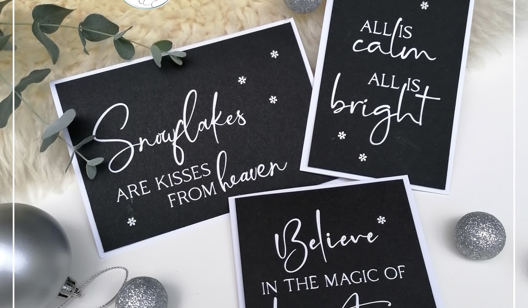 Weihnachtskarten in Schwarz-Weiß