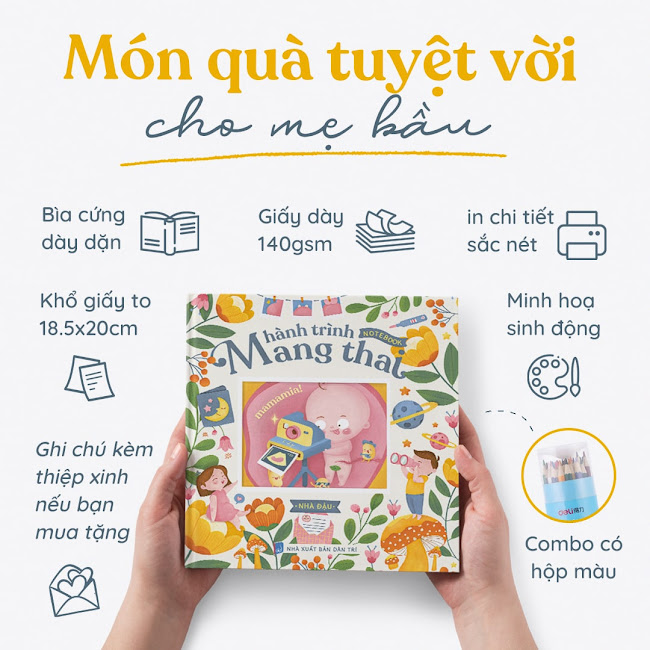 [A116] Sách tô màu cung cấp kiến thức cho Bà Bầu