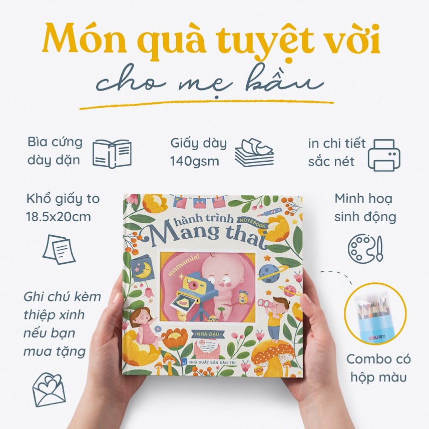 [A116] Hành Trình Mang Thai: Cuốn sách giúp Mẹ Bầu lưu trữ những điều tuyệt vời nhất về con.