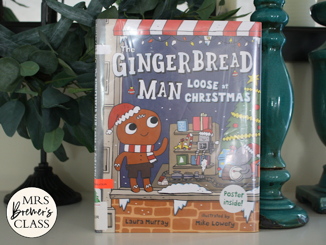Gingerbread Man Loose at Christmas book activities unit with Common Core aligned literacy activities and a craftivity for Kindergarten & First Grade