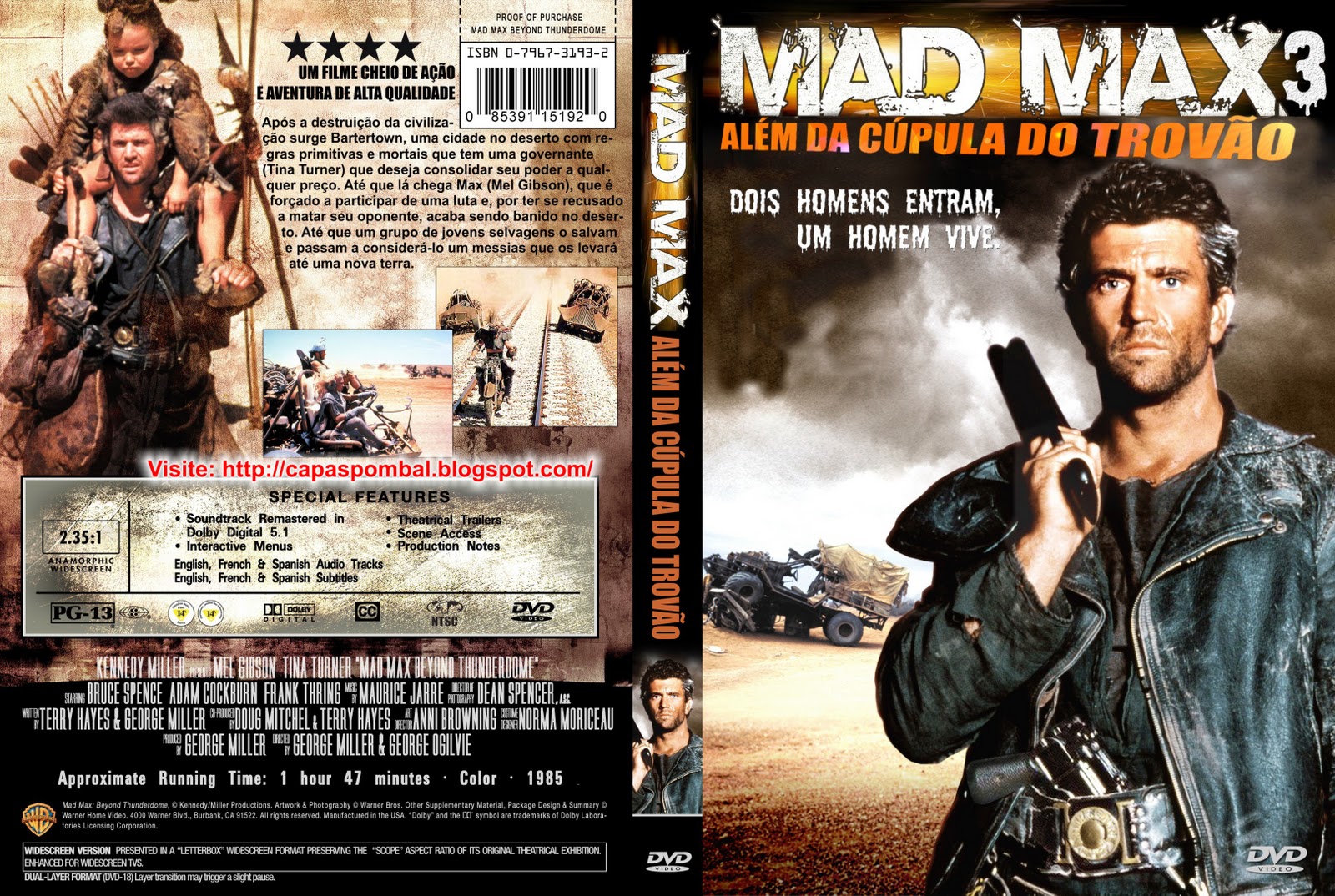 Capas Pombal Mad Max 3 Além da Cúpula do Trovão Capas Pombal Mad Max 3 Além da Cúpula do Trovão
