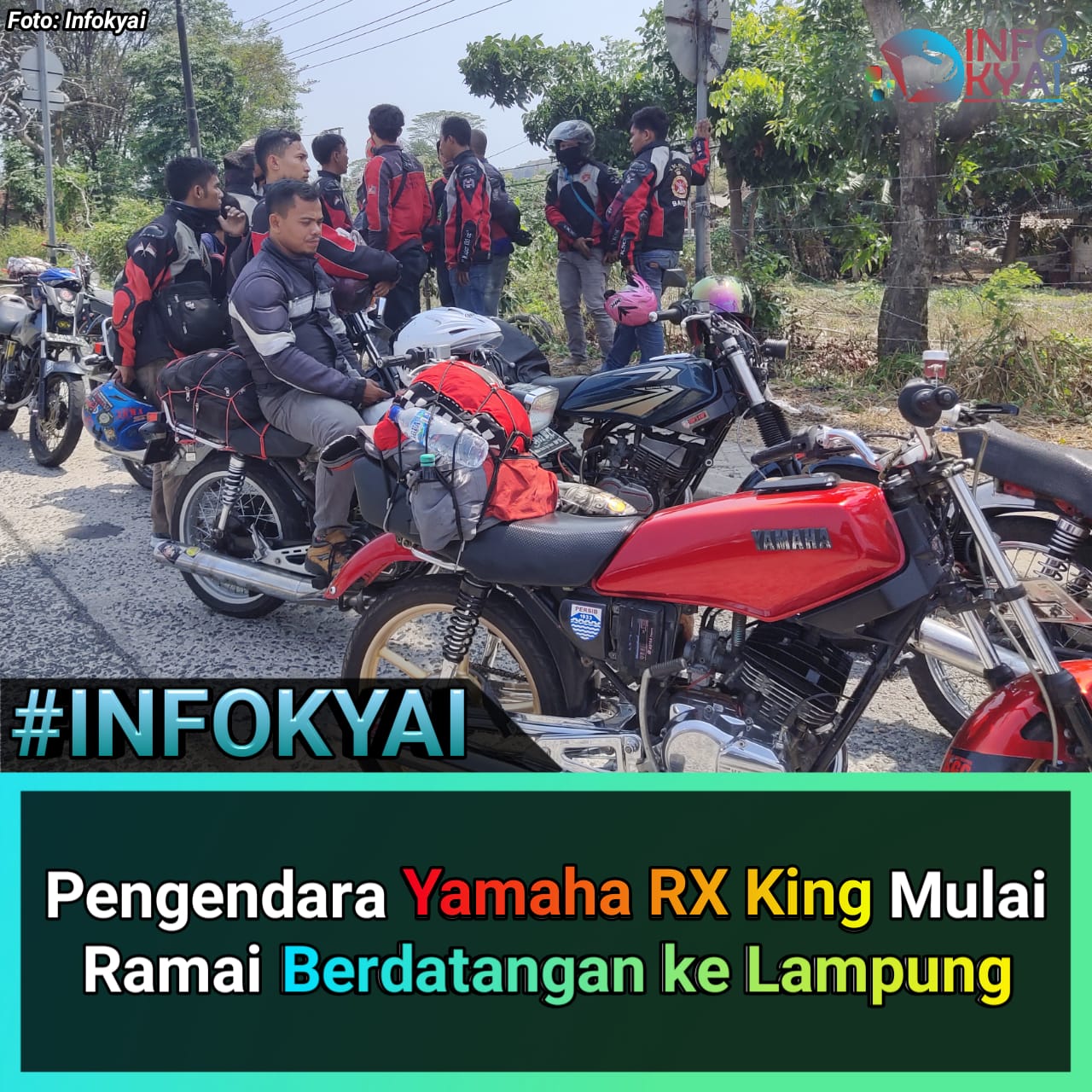 Pengendara Yamaha RX King Mulai Ramai Berdatangan ke Lampung Berita
