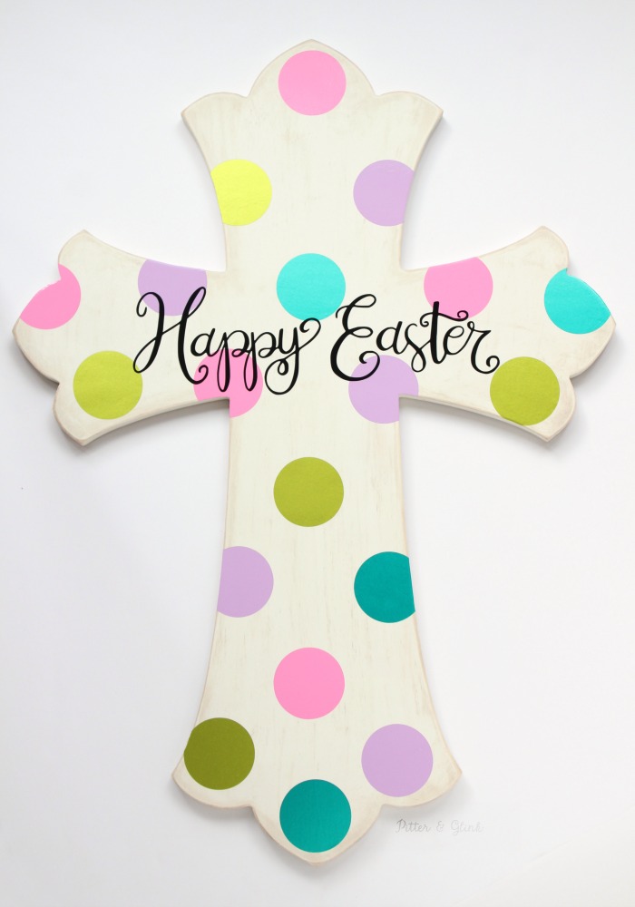DIY Hand-Lettered Easter Cross Art | pitterandglink.com