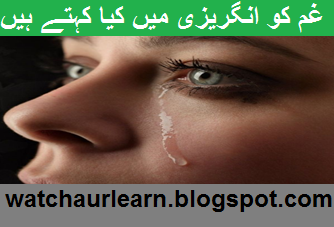 improve english Sorrow meaning in urdu ghum غم meaning in english