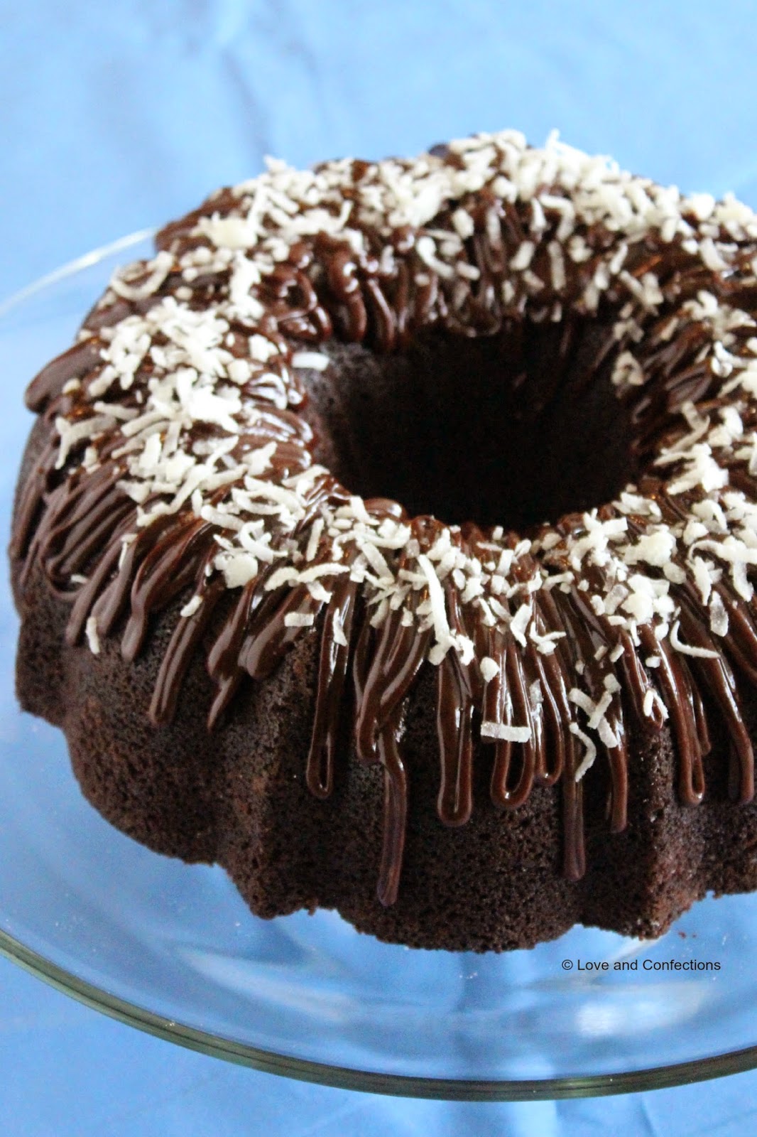 Love and Confections: Candy Bar Chocolate Coconut Bundt Cake for # ...