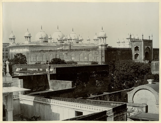 c.1900+PHOTO+INDIA+PALACE+AND+PEARL+MOSQUE+AGRA