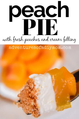 peach pie made with fresh peaches and a cream filling