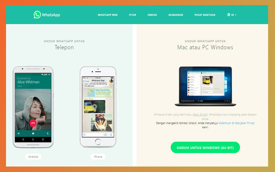 download aplikasi whatsapp untuk pc