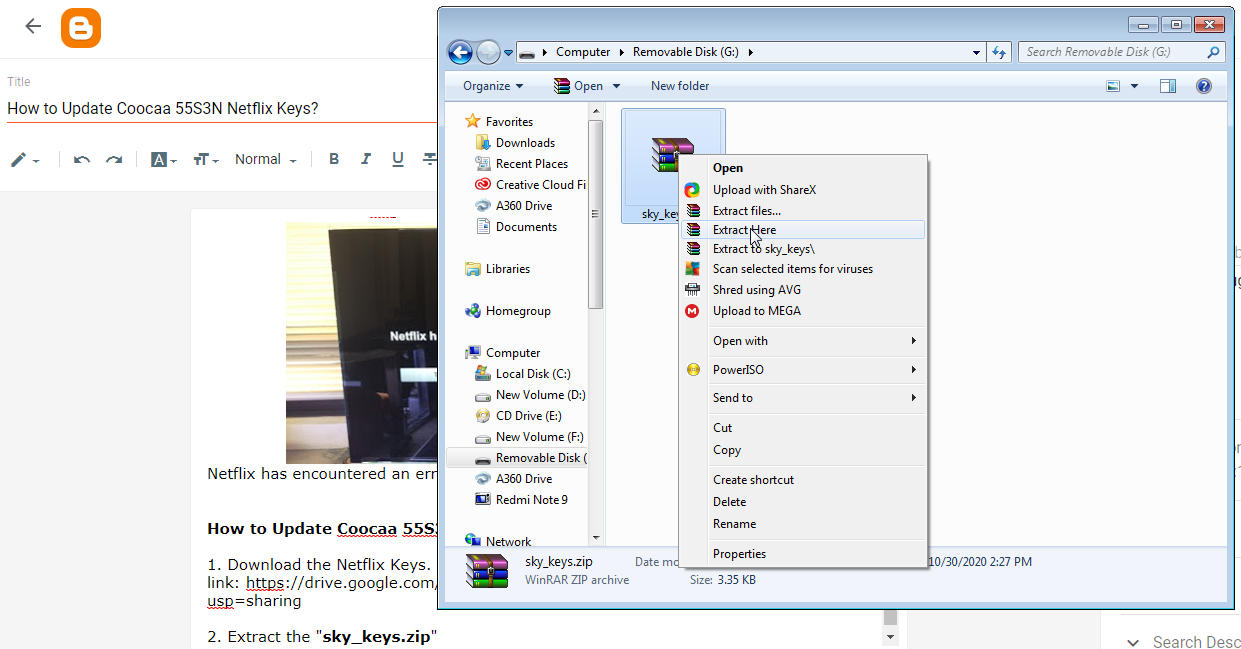 Update Coocaa 55S3N Netflix Keys Netflix Error Code tvqpm100 (3.1.6)