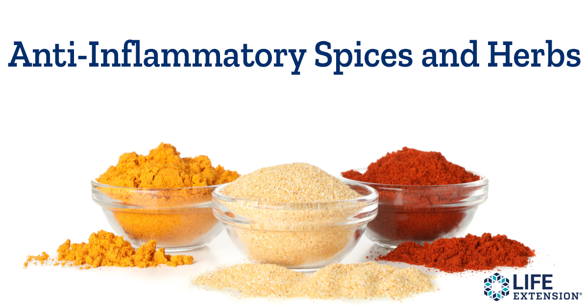 The Life Extension Blog Top 12 AntiInflammatory Spices and Herbs