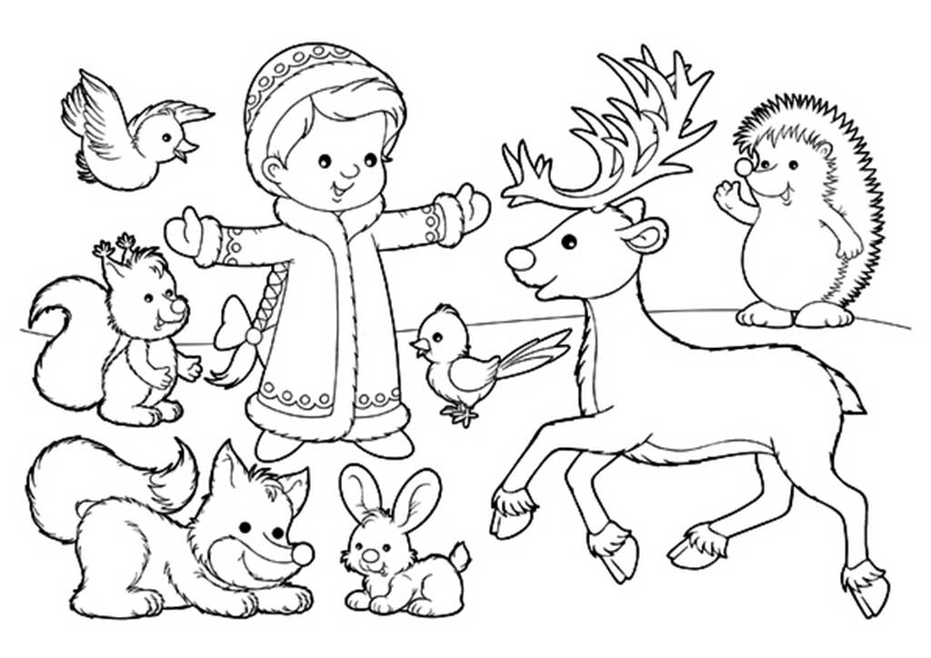 Winter Animals Coloring Pages 2 Coloring Pages