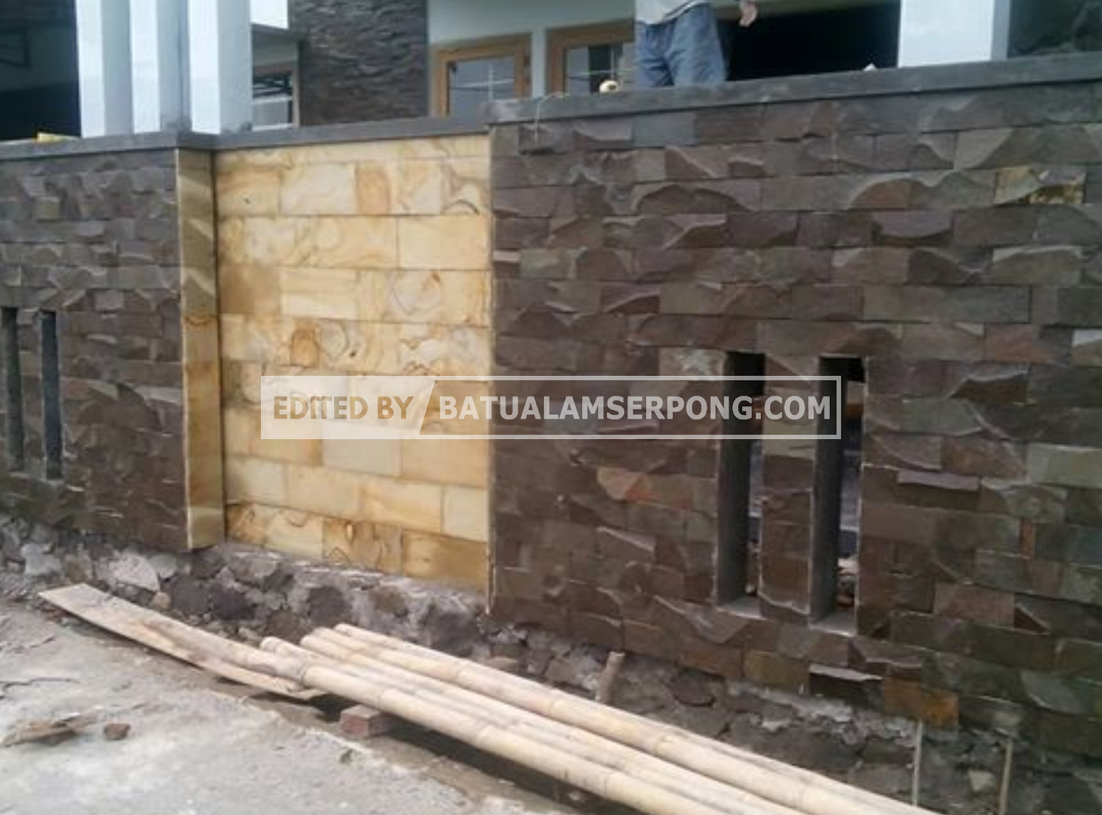 Hitam Elegan Dengan Batu Alam Garut Ukuran - JUAL BATU ALAM TERLENGKAP