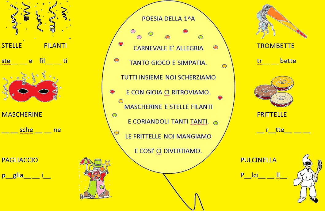 POESIA CARNEVALE classe 1^A