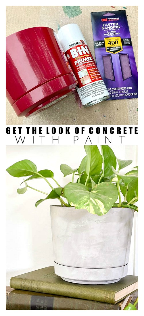 How to Make Paint Look Like Concrete Little House of Four Creating