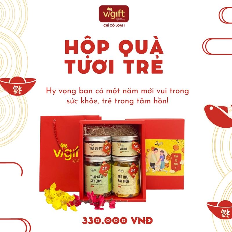 [Ngọt] ViGift Hộp Quà ViGift 4 Tươi Trẻ